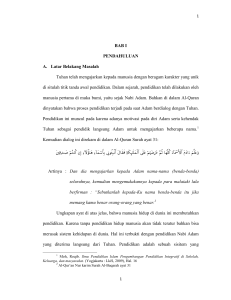 BAB I PENDAHULUAN A. Latar Belakang Masalah Tuhan telah