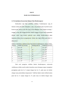 BAB IV HASIL DAN PEMBAHASAN 4.1 Pertumbuhan Konsorsium