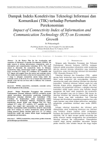 Dampak Indeks Konektivitas Teknologi Informasi dan Komunikasi