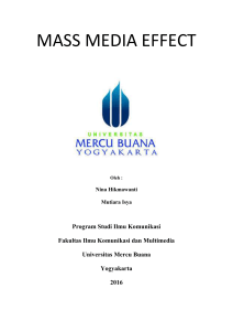 mass media effect - Universitas Mercu Buana Yogyakarta