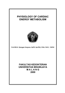 Physiology of Cardiac Energy Metabolism (Jakarta,8 Agustus 2009)