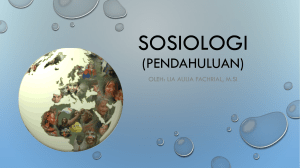 sosiologi - Official Site of LIA AULIA FACHRIAL
