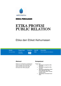 Modul Etika Profesi Public Relations [TM2].