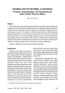 DINAMIKA SEKTOR INFORMAL DI INDONESIA