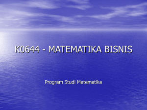 matematika bisnis - Binus Repository