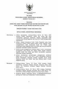 salinan peraturan konsil kedokteran indonesia nomor 5