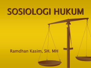 sosiologi hukum - Ramdhan Kasim SH.MH