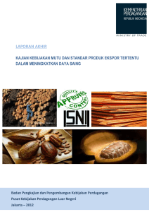 laporan akhir - Kementerian Perdagangan Republik Indonesia