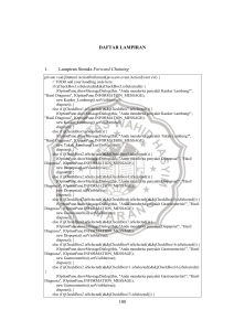 108 DAFTAR LAMPIRAN 1. Lampiran Sintaks Forward Chaining