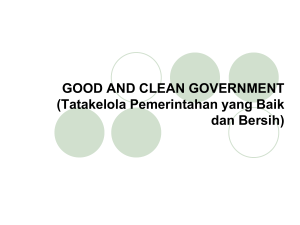good and clean governance. - Sekolah Taruna Akademi Maritim