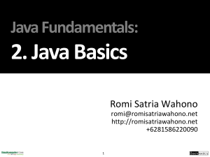 Java Basics - Romi Satria Wahono