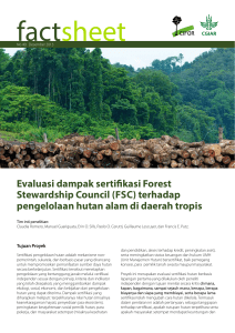 Evaluasi dampak sertifikasi Forest Stewardship Council (FSC