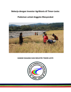 Bekerja dengan Investor Agribisnis di Timor-Leste