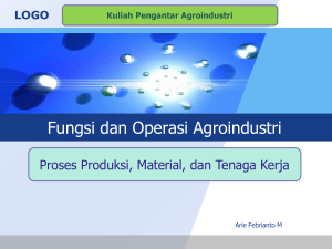 Teknologi Produksi Agroindustri