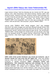 Sejarah LEKRA Pekerja Seni Jaman Pemberontakan PKI