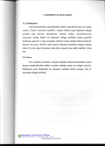 V. KESIMPULAN DAN SARAN 5.1. Kesimpulan Dari hasil penelitian