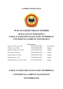 wacana kesetaraan gender - Universitas Lambung Mangkurat