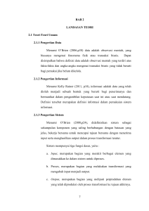 1 BAB 2 LANDASAN TEORI 2.1 Teori-Teori Umum 2.1.1 Pengertian