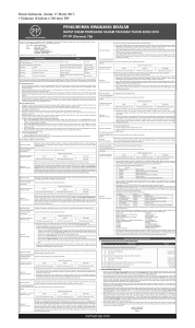 Bisnis Indonesia , Jumat, 17 Maret 2017, 1 Halaman (8 kolom x 540