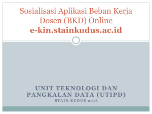 Sosialisasi Aplikasi Beban Kerja Dosen (BKD) Online