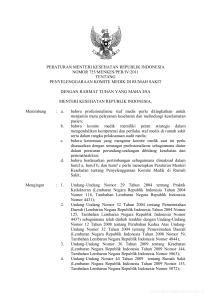 peraturan menteri kesehatan republik indonesia nomor 755/menkes