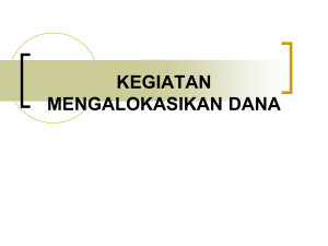 kegiatan mengalokasikan dana