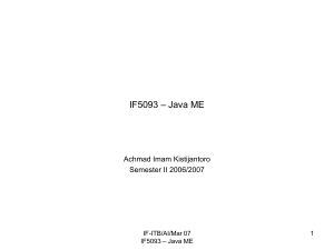 IF5093 – Java ME