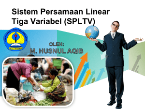 Sistem Persamaan Linear Tiga Variabel (SPLTV) - e