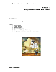 MODUL 1. Pengantar PHP dan Web Server