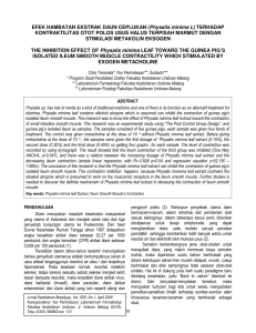 EFEK HAMBATAN EKSTRAK DAUN CEPLUKAN (Physalis minima L)