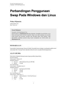 Perbandingan Penggunaan Swap Pada Windows