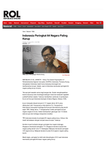 Indonesia Peringkat 64 Negara Paling Korup