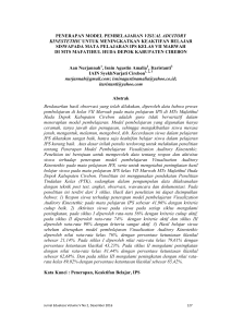 penerapan model pembelajaran visual aduitory kinestethic untuk