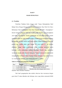 81 BAB IV HASIL PENELITIAN 4.1 Prasiklus