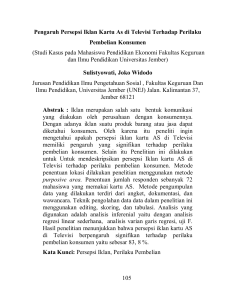 105 Pengaruh Persepsi Iklan Kartu As di Televisi Terhadap Perilaku