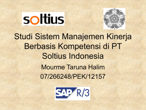 Studi Sistem Manajemen Kinerja Berbasis Kompetensi di PT Soltius