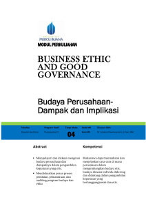 iii. kepemimpinan etis dan budaya perusahaan