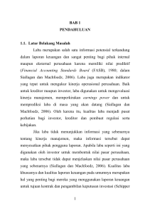 1 BAB 1 PENDAHULUAN 1.1. Latar Belakang Masalah Laba