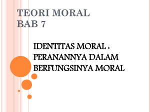 identitas moral : peranannya dalam berfungsinya