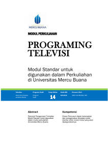 Modul TV Programming [TM15]