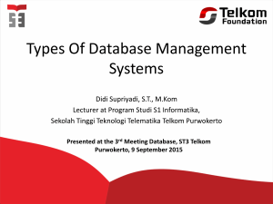 Types Of Database Management Systems - D idi S upriyadi
