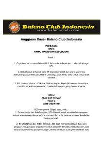 Anggaran Dasar Baleno Club Indonesia