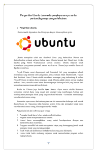 Pengertian Ubuntu dan media penyimpanannya serta