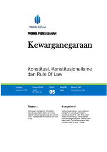 Pengertian Rule of Law - Universitas Mercu Buana