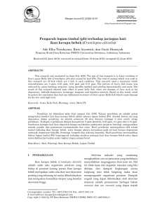 Pengaruh logam timbal (pb) terhadap jaringan hati ikan kerapu bebek