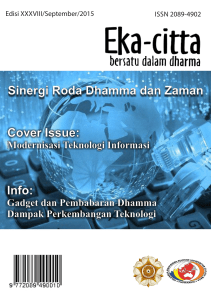 Cover Issue: Sinergi Roda Dhamma dan Zaman Info