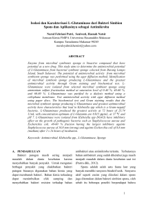 Isolasi dan Karakterisasi L-Glutaminase dari Bakteri Simbion