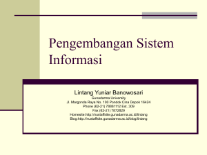 Pengembangan Sistem Informasi - Official Site of LINTANG YUNIAR