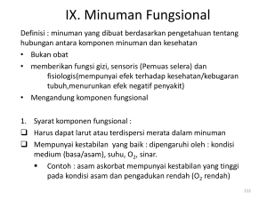 XI. Minuman Fungsional
