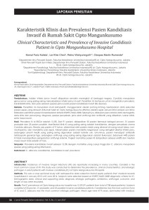 Karakteristik Klinis dan Prevalensi Pasien Kandidiasis Invasif di